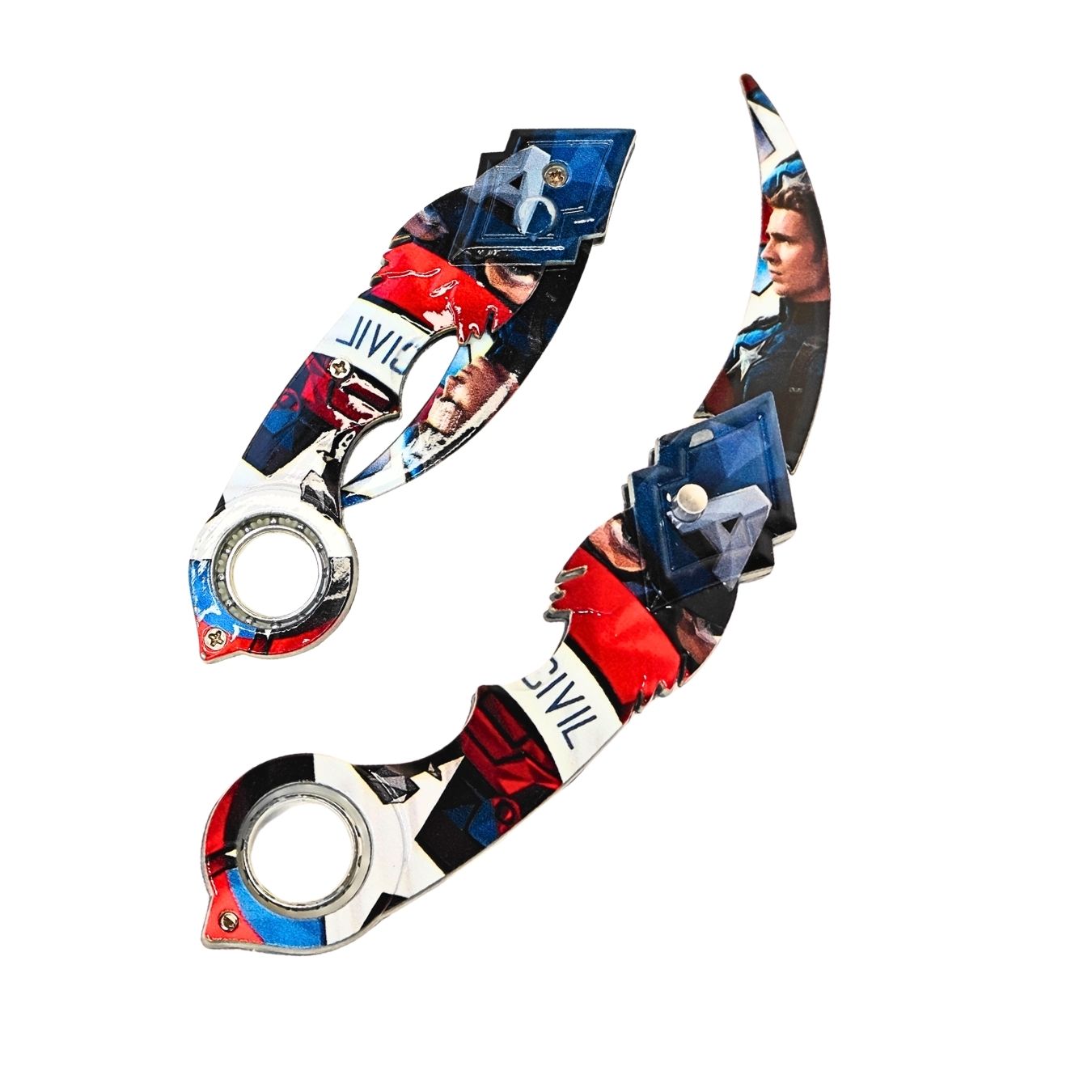 Karambit - Foldable with Finger Spinner (not sharp) (select from menu)
