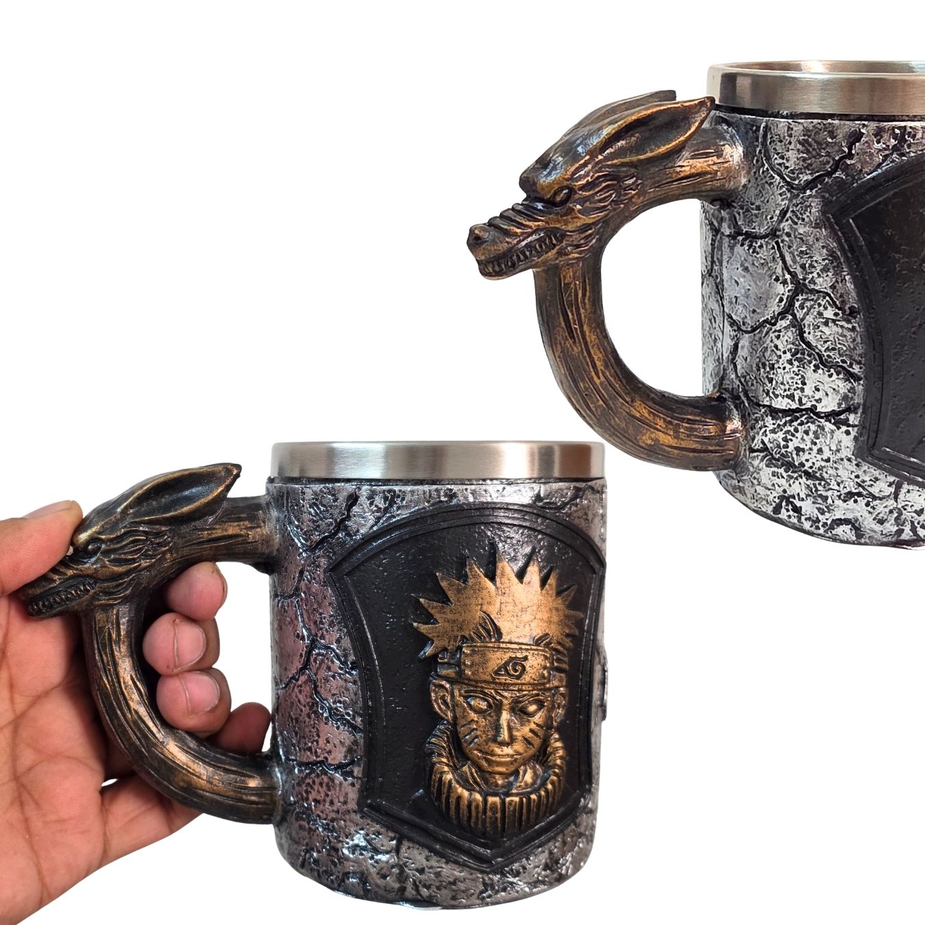 Naruto Uzumaki Kurama Face Handle Mug (12 x 10 cm)