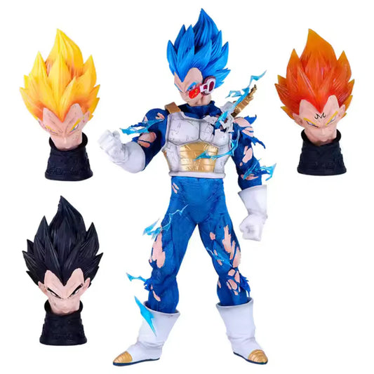 Vegeta with 4 interchangeabe heads (with lights) - big size (44cm)