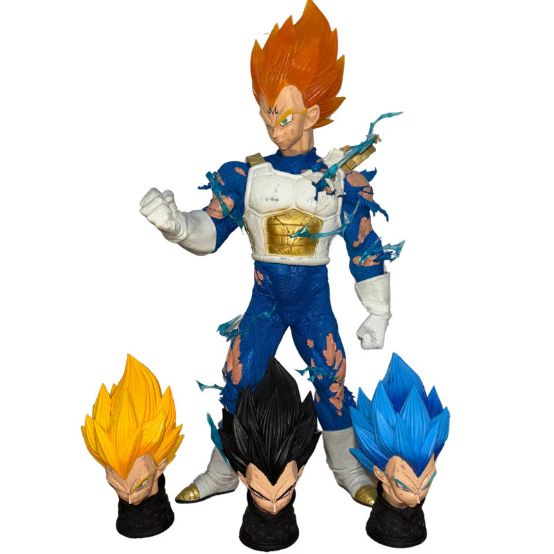 Vegeta with 4 interchangeabe heads (with lights) - big size (44cm)