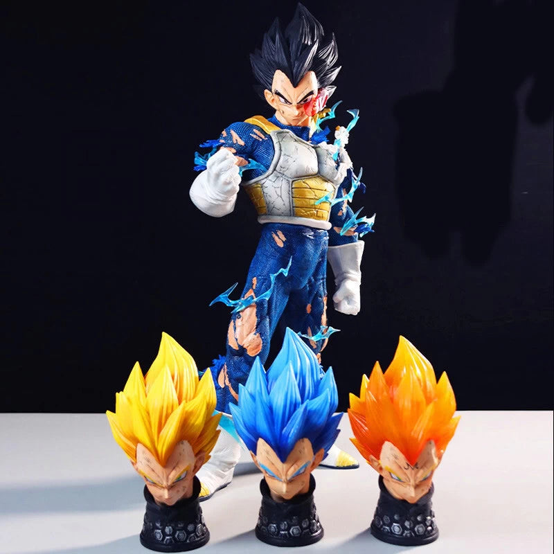 Vegeta with 4 interchangeabe heads (with lights) - big size (44cm)