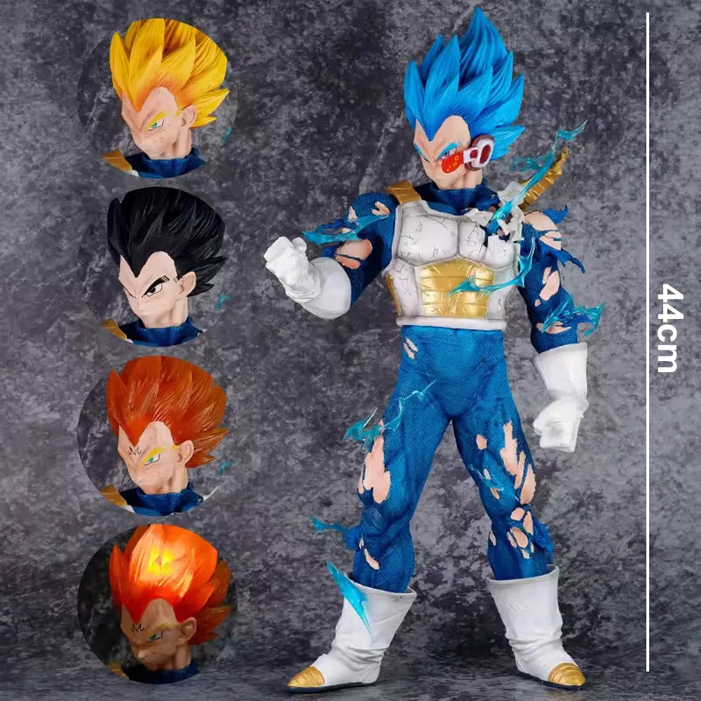 Vegeta with 4 interchangeabe heads (with lights) - big size (44cm)