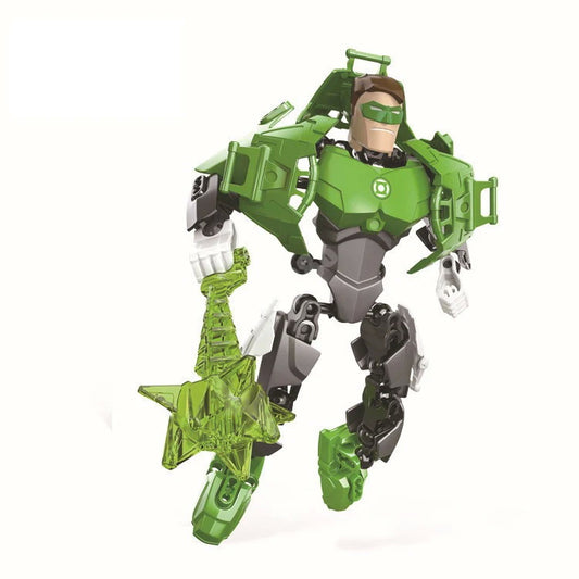 Bricks Superheroes Fusion Moveable Building Blocks (with instruction Manual) - Green Lantern Inspired