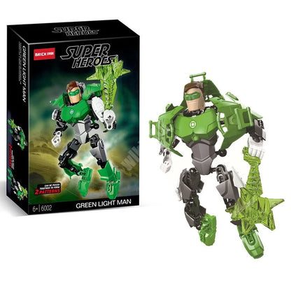 Bricks Superheroes Fusion Moveable Building Blocks (with instruction Manual) - Green Lantern Inspired
