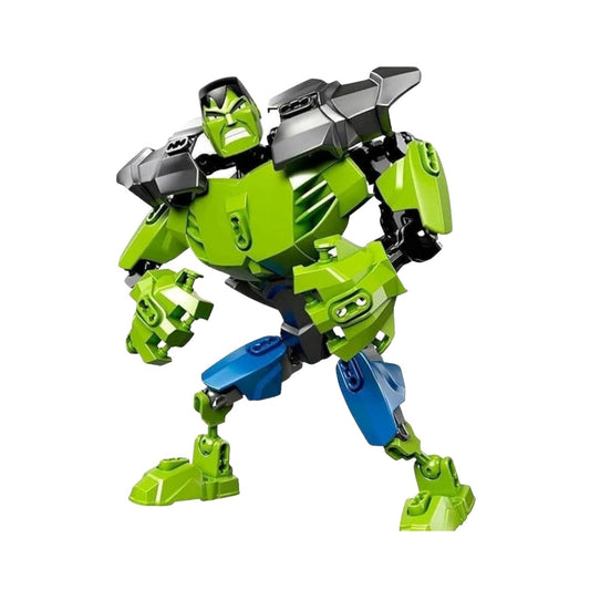 Bricks Superheroes Fusion Moveable Building Blocks (with instruction Manual) - Hulk Inspired