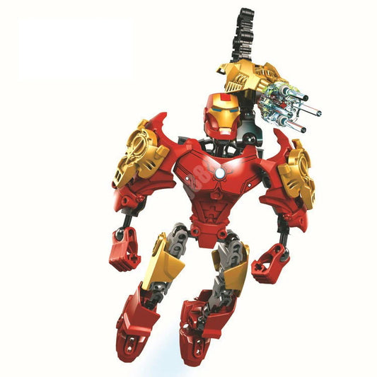 Bricks Superheroes Fusion Moveable Building Blocks (with instruction Manual) - Ironman Inspired