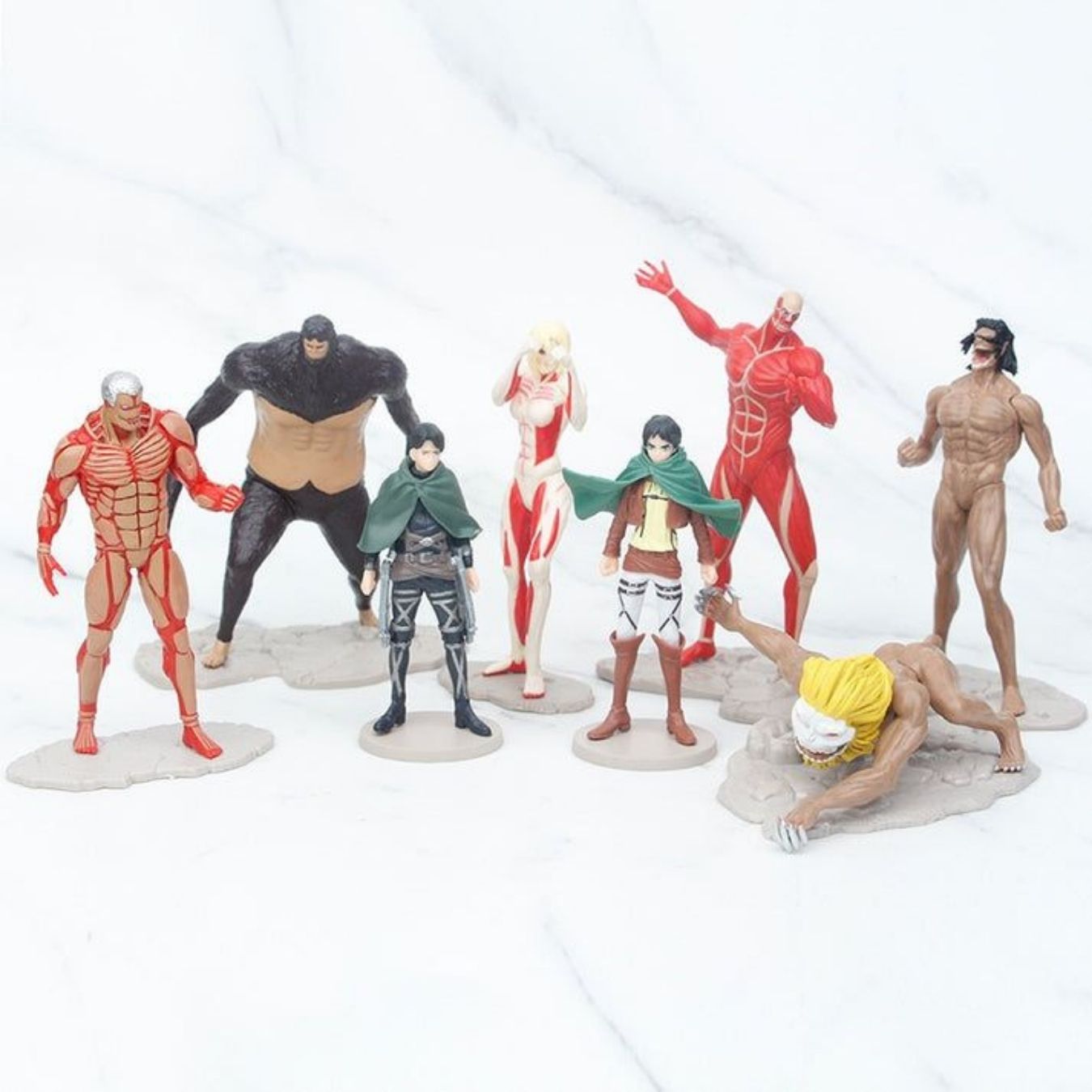 The Titans (13 cm) - Set Of 8 | Attack on Titan