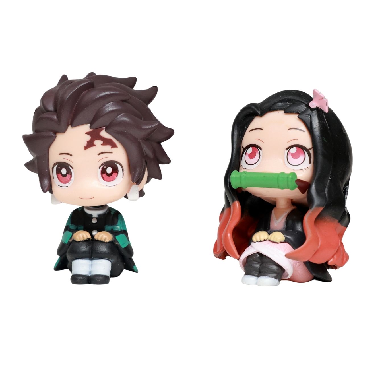 Nezuko & Tajiro Sitting Chibi | Demon Slayer