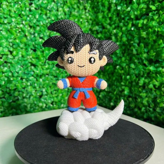 Kid Goku on Cloud-Knitted Effect Figures-(made of PVC, not Yarn) (10 cm) | Dragon Ball