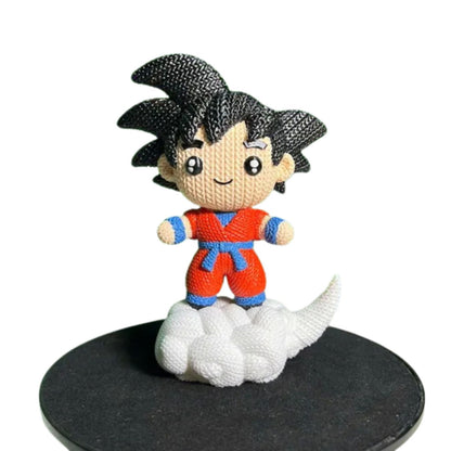Kid Goku on Cloud-Knitted Effect Figures-(made of PVC, not Yarn) (10 cm) | Dragon Ball