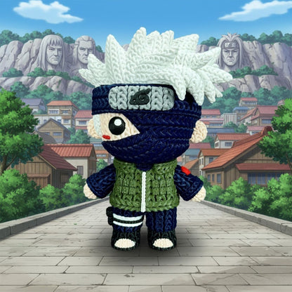 Naruto-Knitted Effect Figures-(select character) (made of PVC, not Yarn) (10 cm)