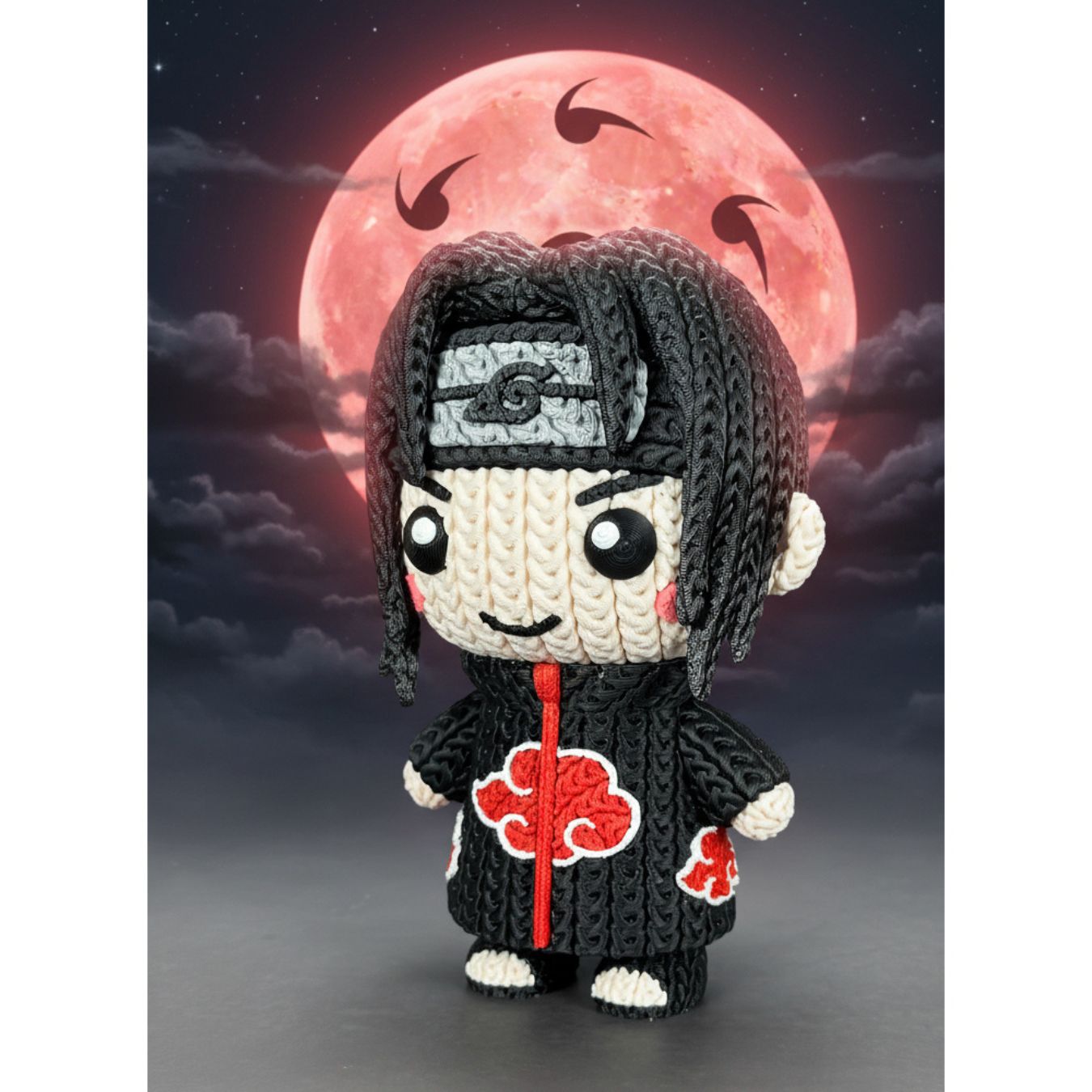 Naruto-Knitted Effect Figures-(select character) (made of PVC, not Yarn) (10 cm)