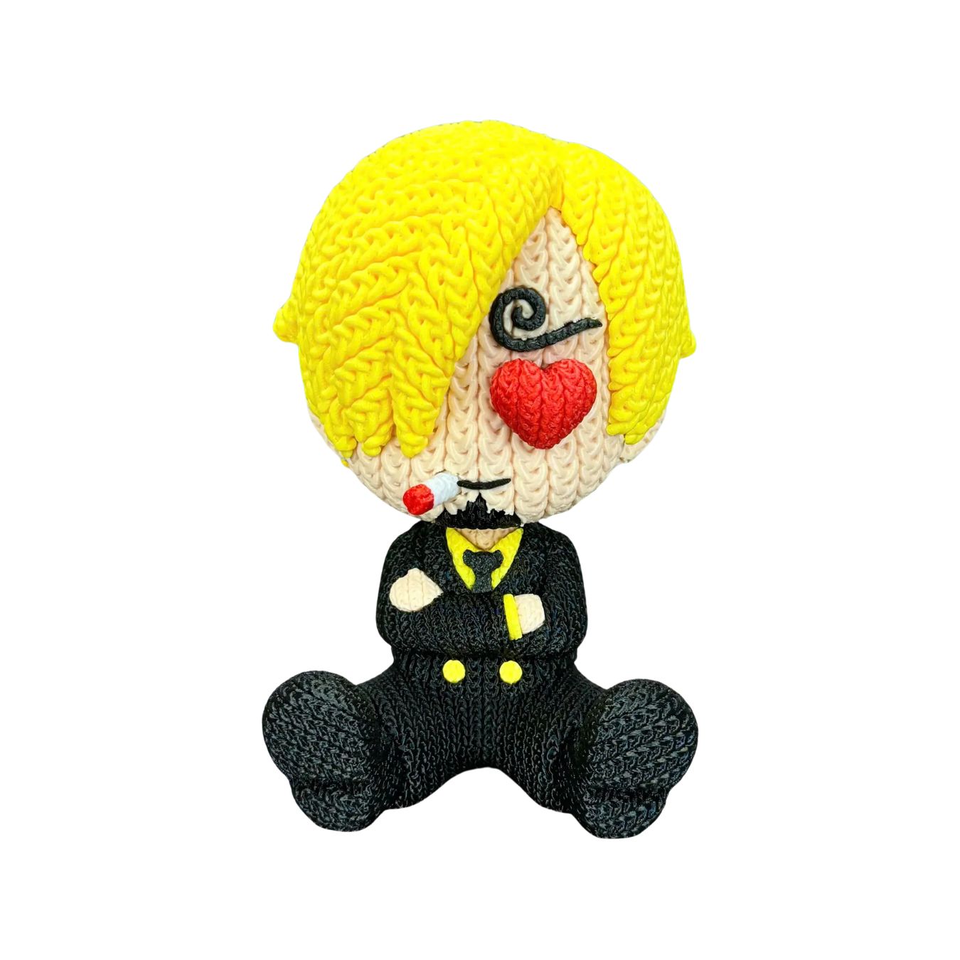sanji in black suit with cigarete