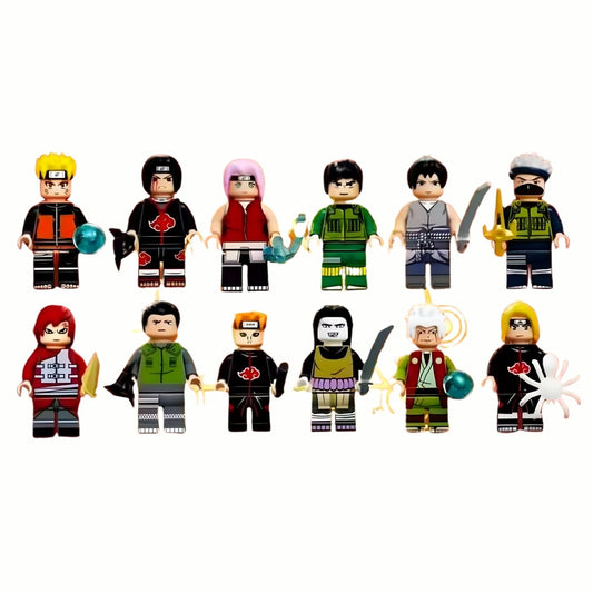 Naruto Minifigures (5 cm) | Set of 12 (compatible with brick building sets)