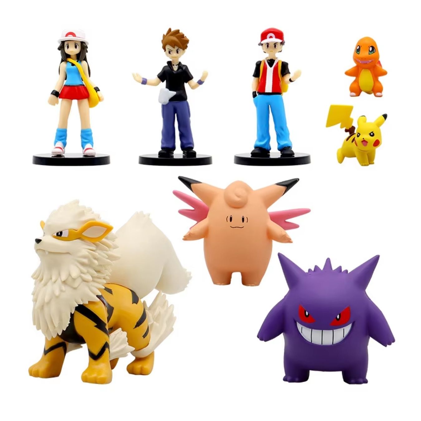 Trainers & Pokemon (7 cm) | Set of 8