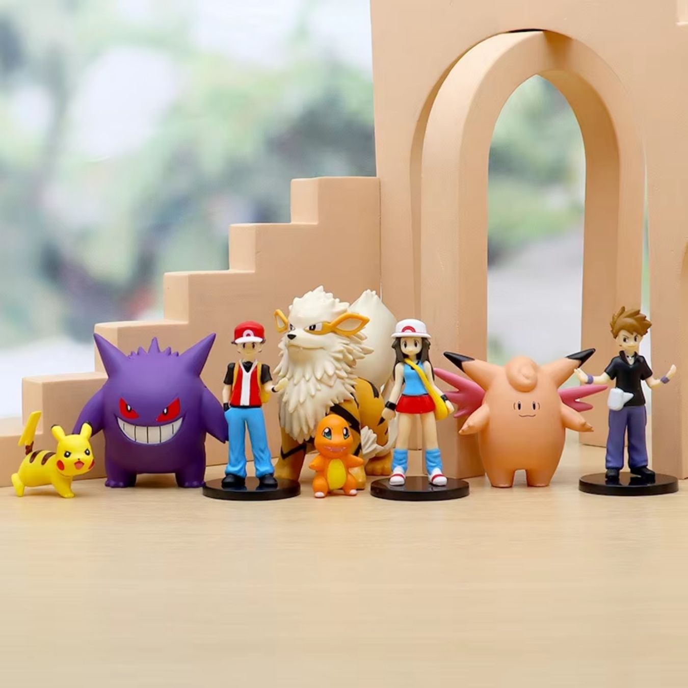 Trainers & Pokemon (7 cm) | Set of 8