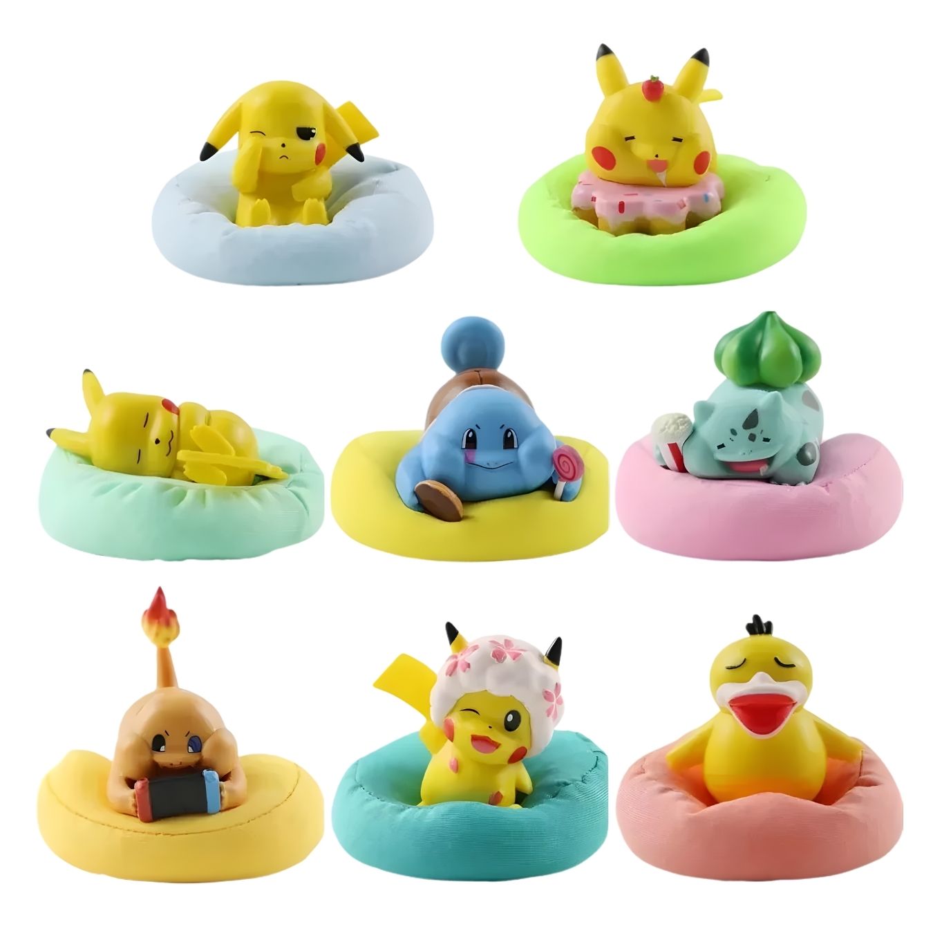 Pokemons on Pillows (8cm) | Set of 8