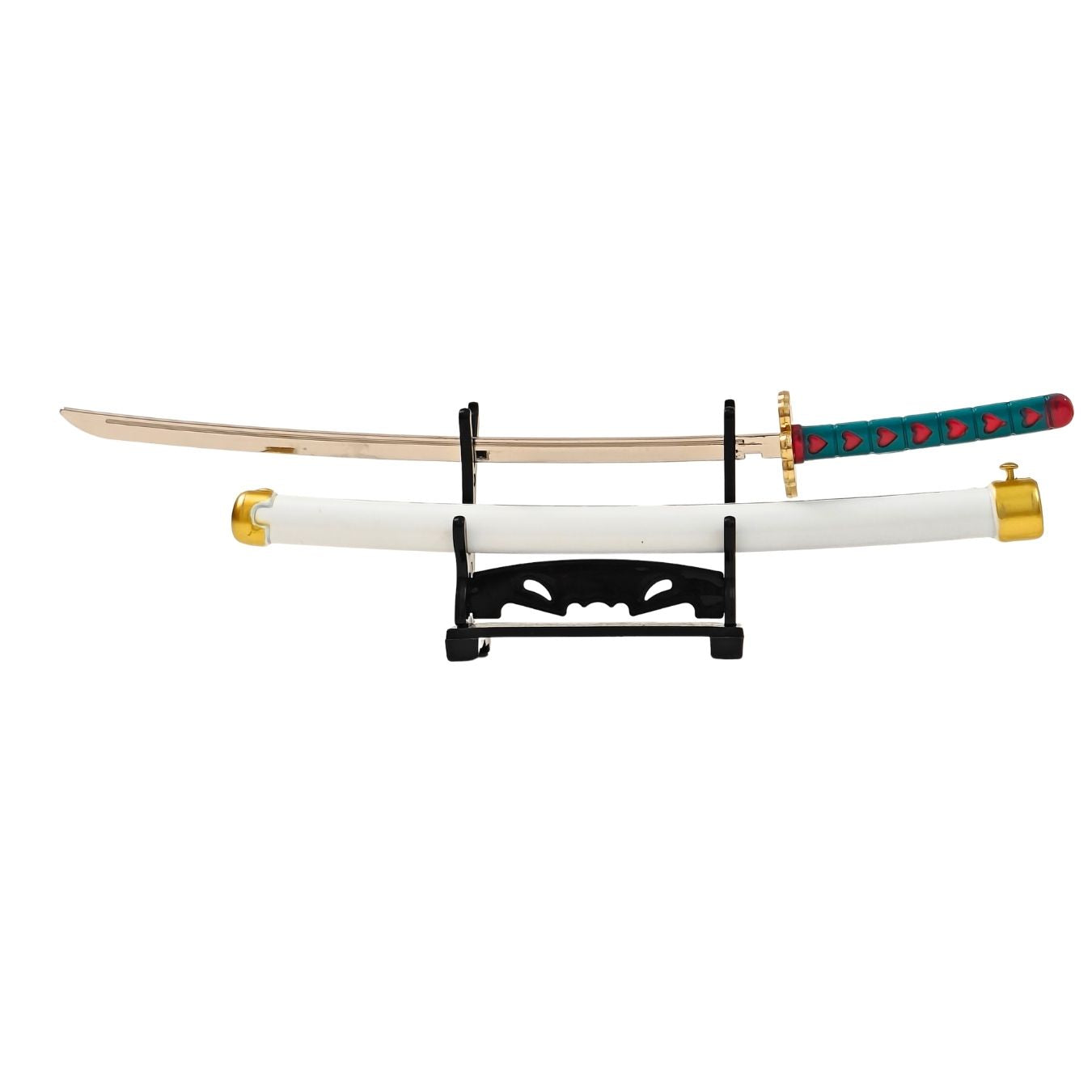 Mini Metal Katana (not sharp, 24 cm) | Button open (katana stand not included)