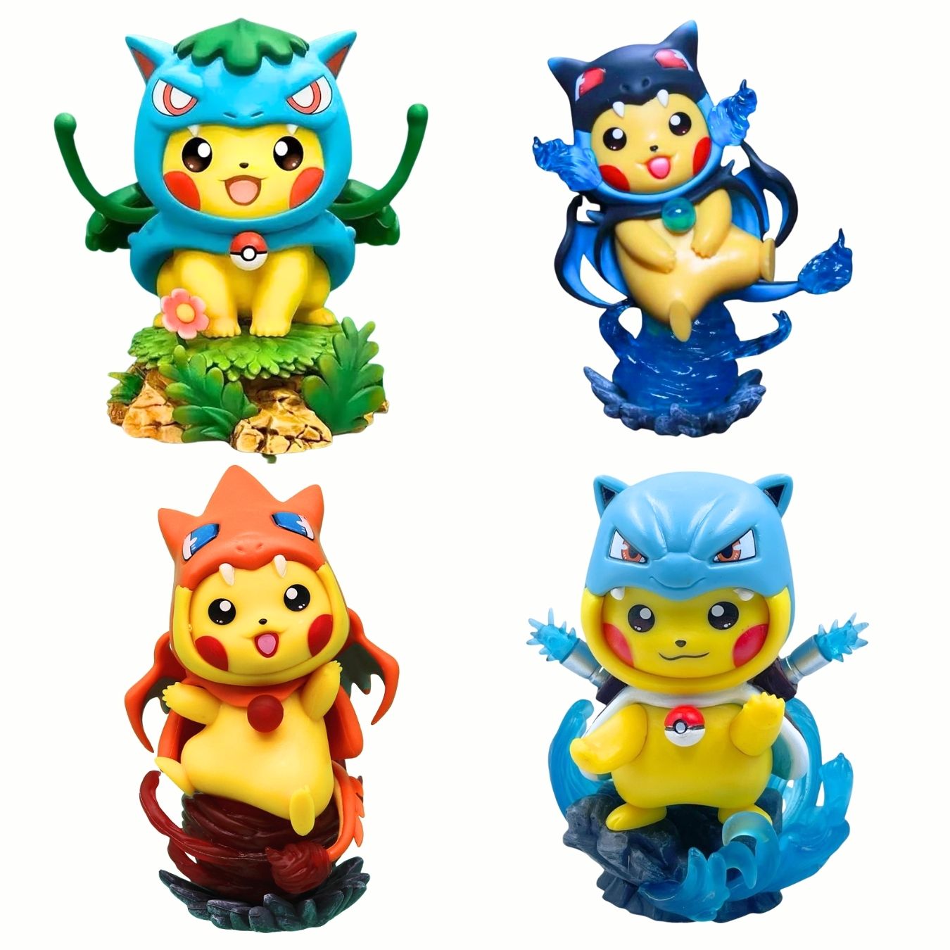 Pikachu cosplaying other Pokemons (12 cm)