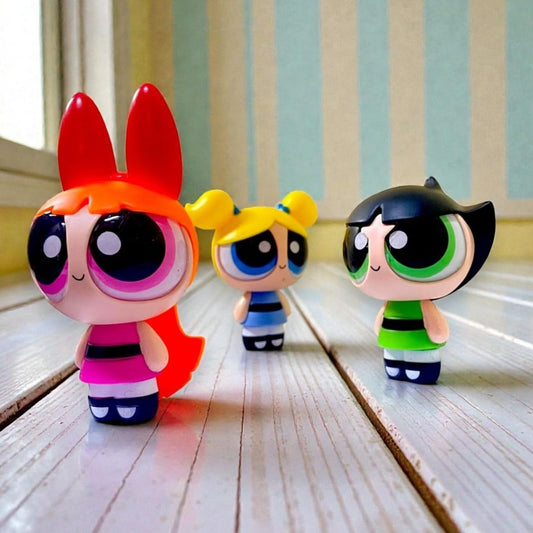 The Powerpuff Girls  (9 -12 cm) - set of 3 | Blossom, Bubbles and Buttercup