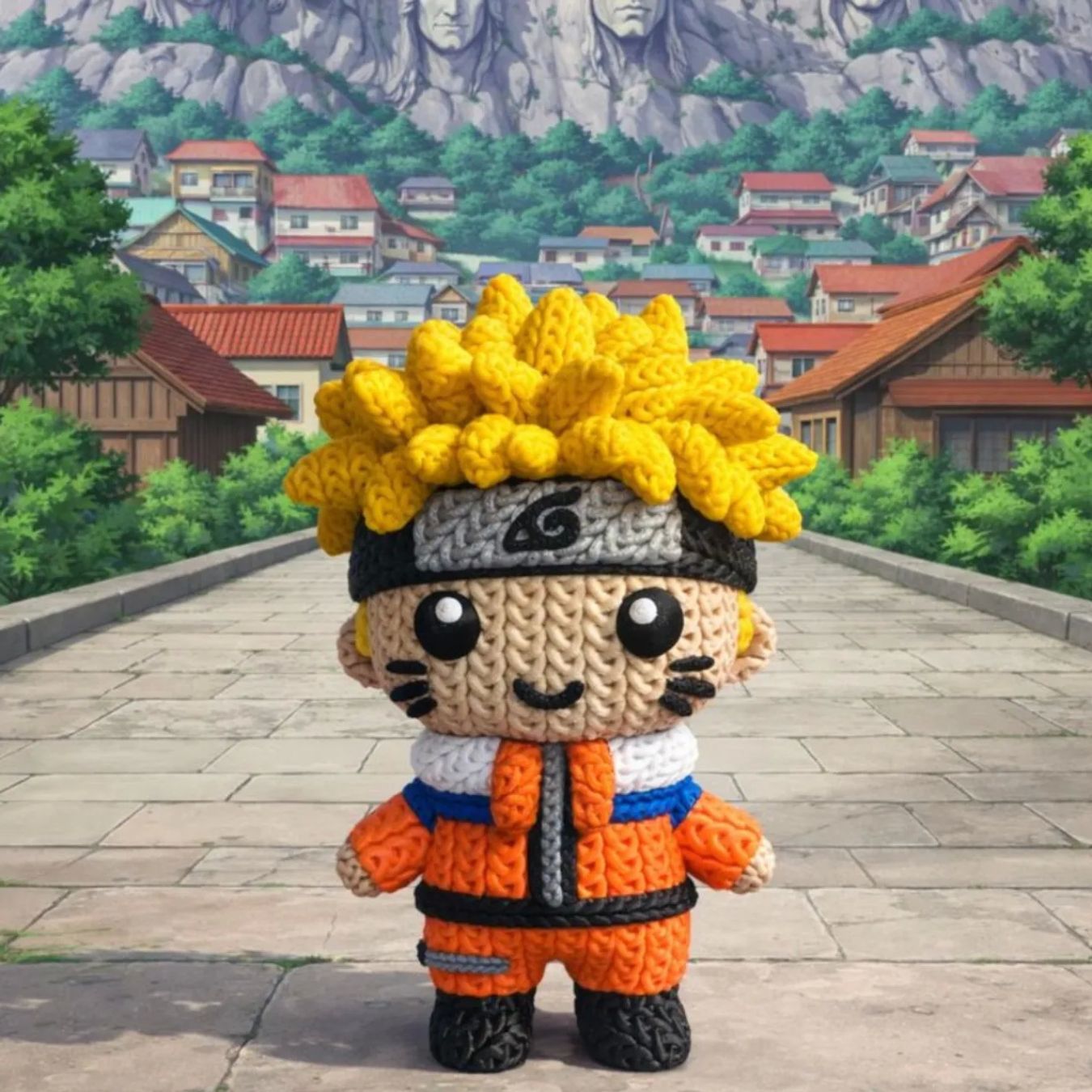 knitted effect figures select character made of pvc not yarn 10 cm naruto