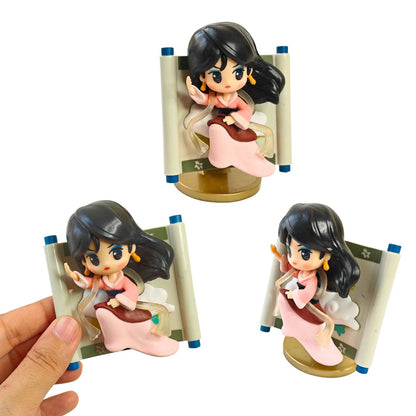 Disney Princess Enchanted Storybook Frame Chibi Figure Set (Pack of 6)