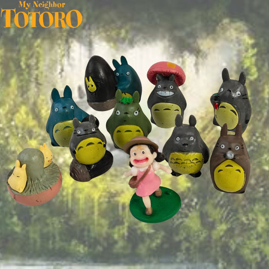 My Neighbor Totoro Miniature Figurine Set (10-Piece Collector's Pack) (3 - 4 cm)