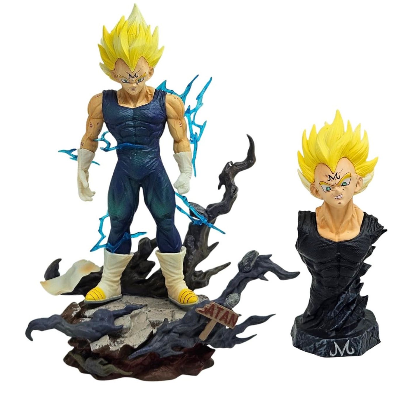 Majin Vegeta with bust Majin (22 x 16 cm) | Dragon Ball Z