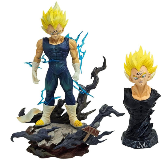 Majin Vegeta with bust Majin (22 x 16 cm) | Dragon Ball Z