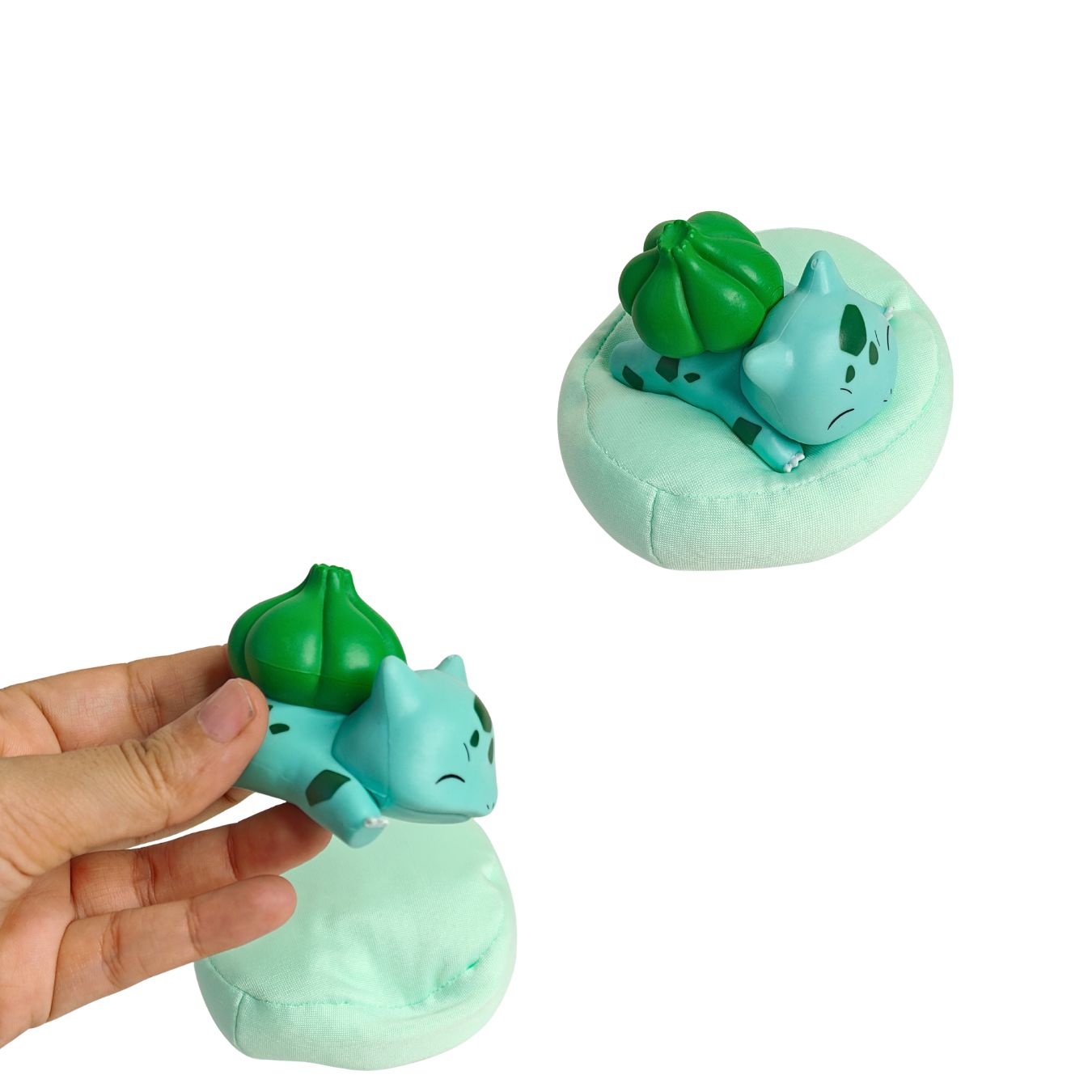 Sleeping Pokemon Figure Set of 6 with Plush Cushion Base