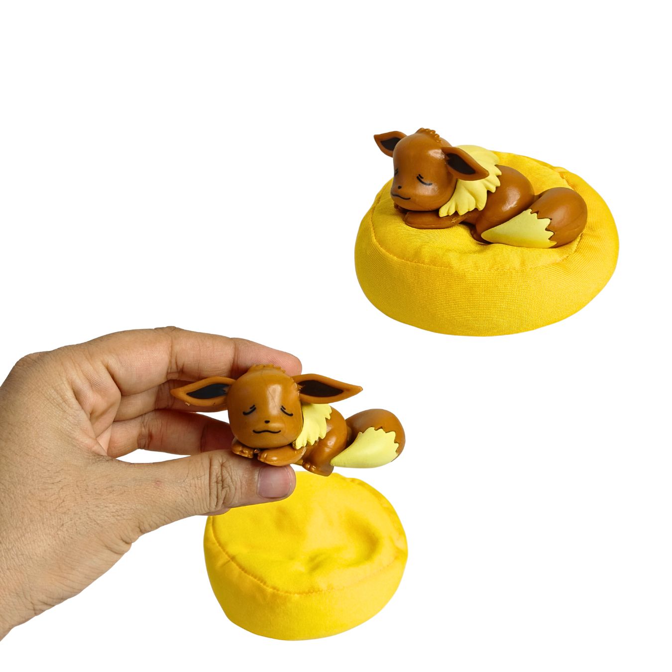 Sleeping Pokemon Figure Set of 6 with Plush Cushion Base