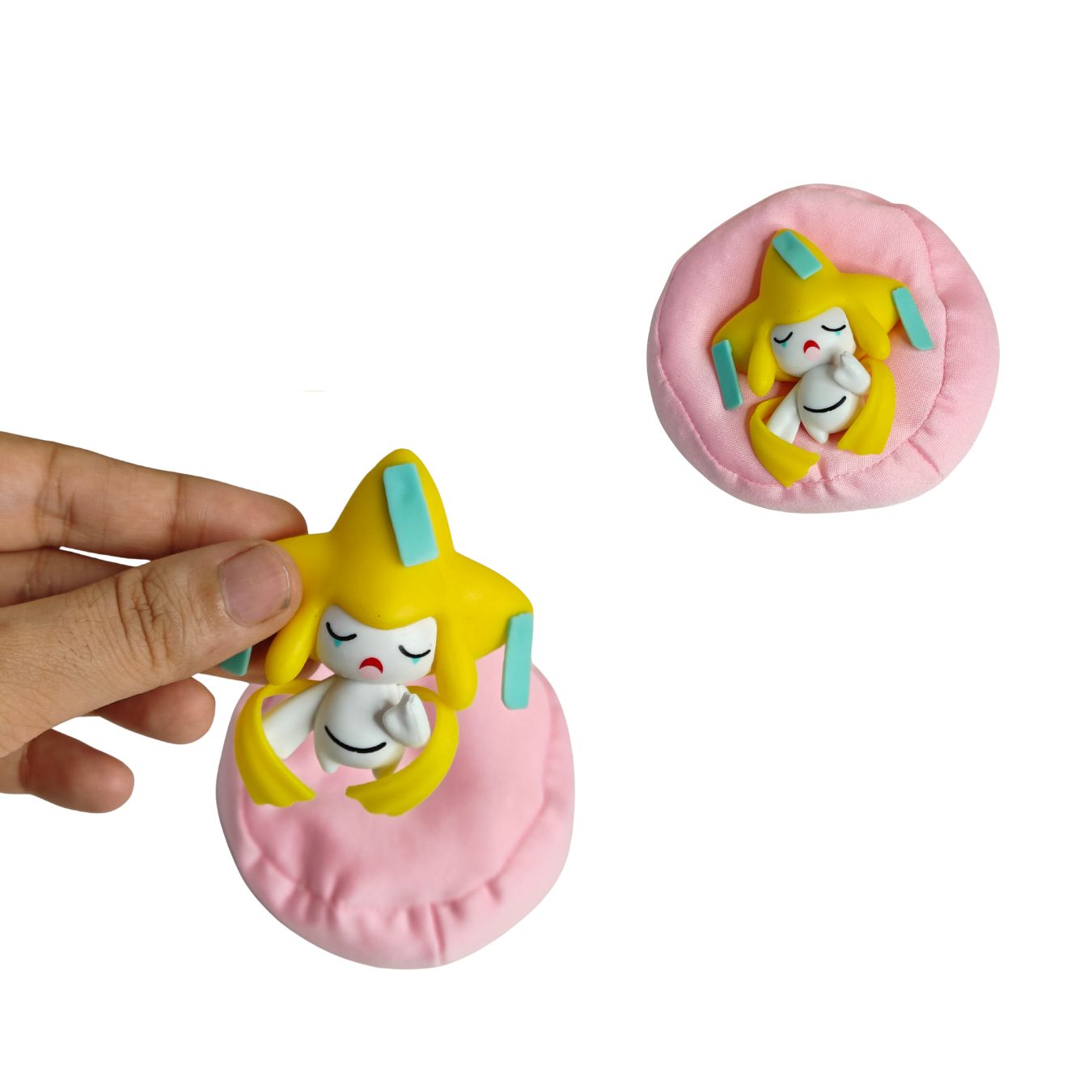 Sleeping Pokemon Figure Set of 6 with Plush Cushion Base