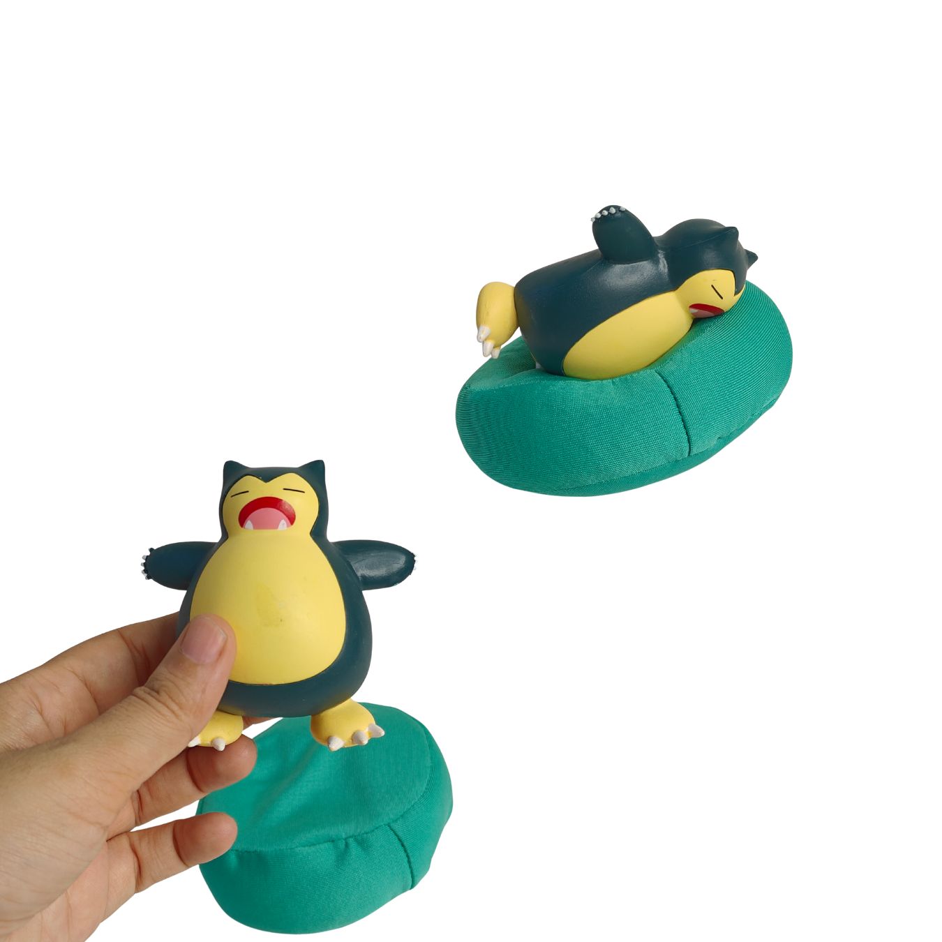 Sleeping Pokemon Figure Set of 6 with Plush Cushion Base