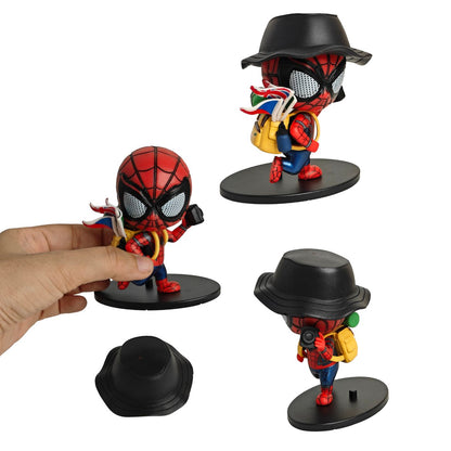 Chibi Traveler SpiderMan Figure with Removable Hat (10 cm)