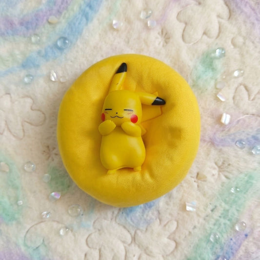 Sleeping Pikachu Plush Cushion Mini Figure (Cushion size - 8 cm)