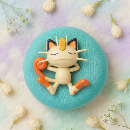 Sleeping Meowth Cushion Mini Figure (Cushion size - 8 cm)