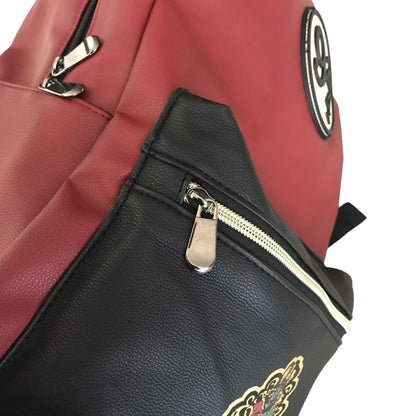 Hogwarts Crest Faux-Leather Unisex Backpack (40*30*12 cm) with laptop compartment & bottle holder | Harry Potter