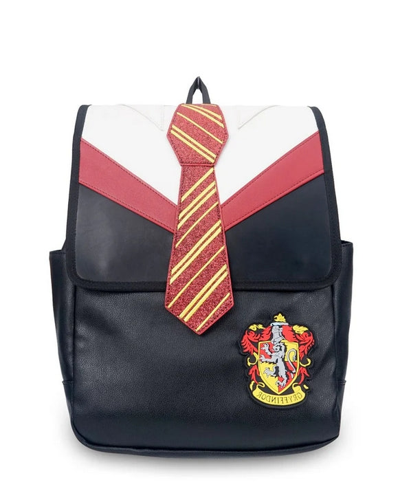 Gryffindor Uniform Faux-Leather Unisex Backpack (40*30*12 cm) with laptop & safety compartments | Harry Potter