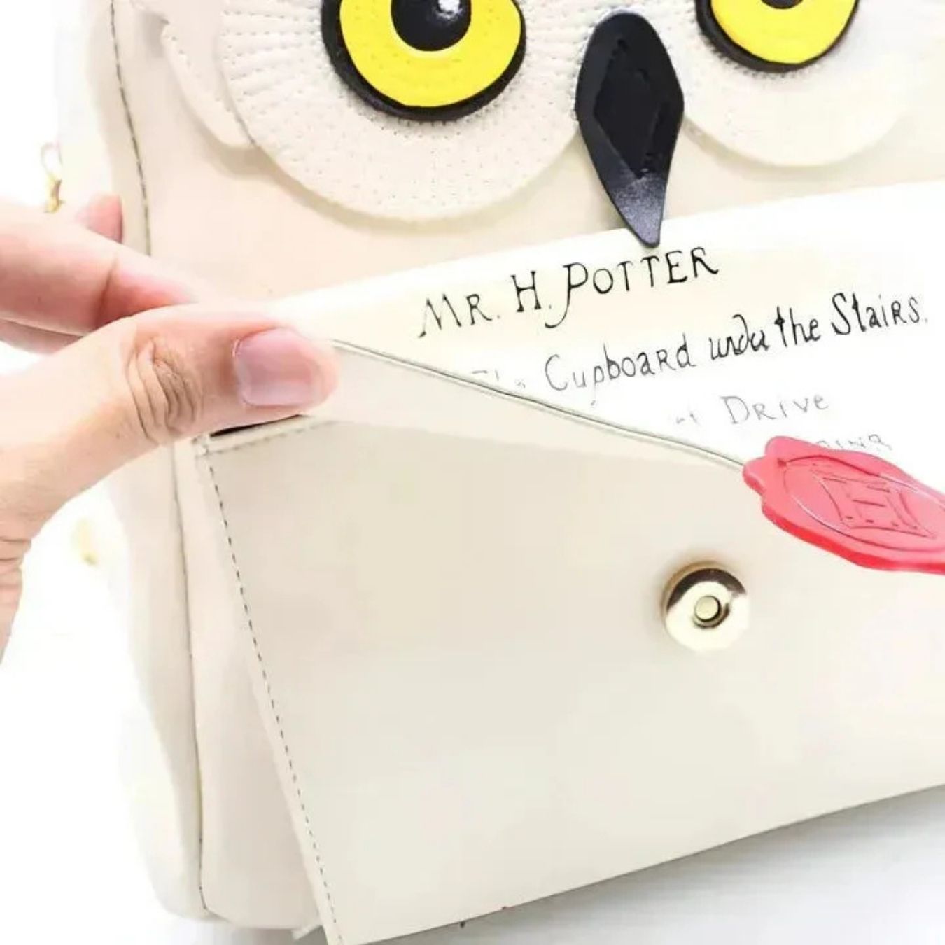 Hedwig with Letter Faux-Leather Ladies Bag (30*25*13 cm) with spacious & safety compartments | Harry Potter