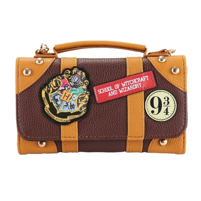 Hogwarts Crest Faux-Leather Ladies Purse (19*12*4 cm) with cards & mobile compartments | Harry Potter