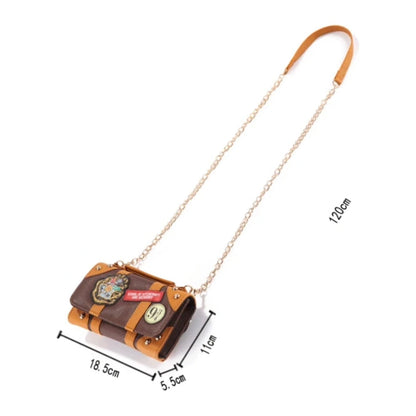 Hogwarts Crest Faux-Leather Ladies Purse (19*12*4 cm) with cards & mobile compartments | Harry Potter