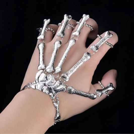 Finger to Wrist Skeletal Bracelet - Halloween & Party