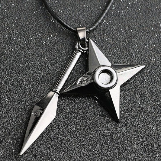 Kunai & Throwing Star Pendant Necklace | Naruto