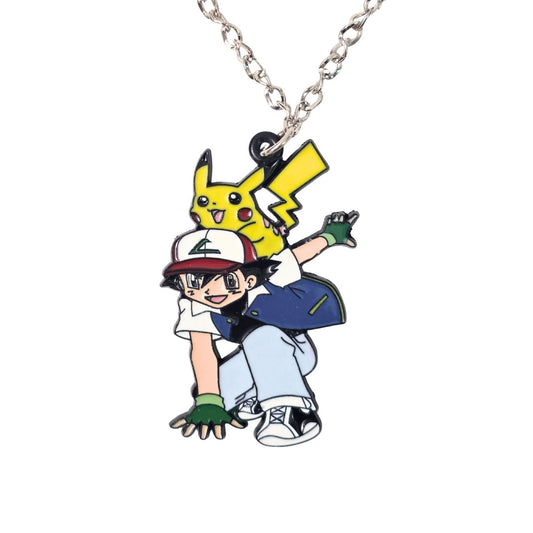Ash Ketchum and Pikachu - Metal Pendant Necklace | Pokemon