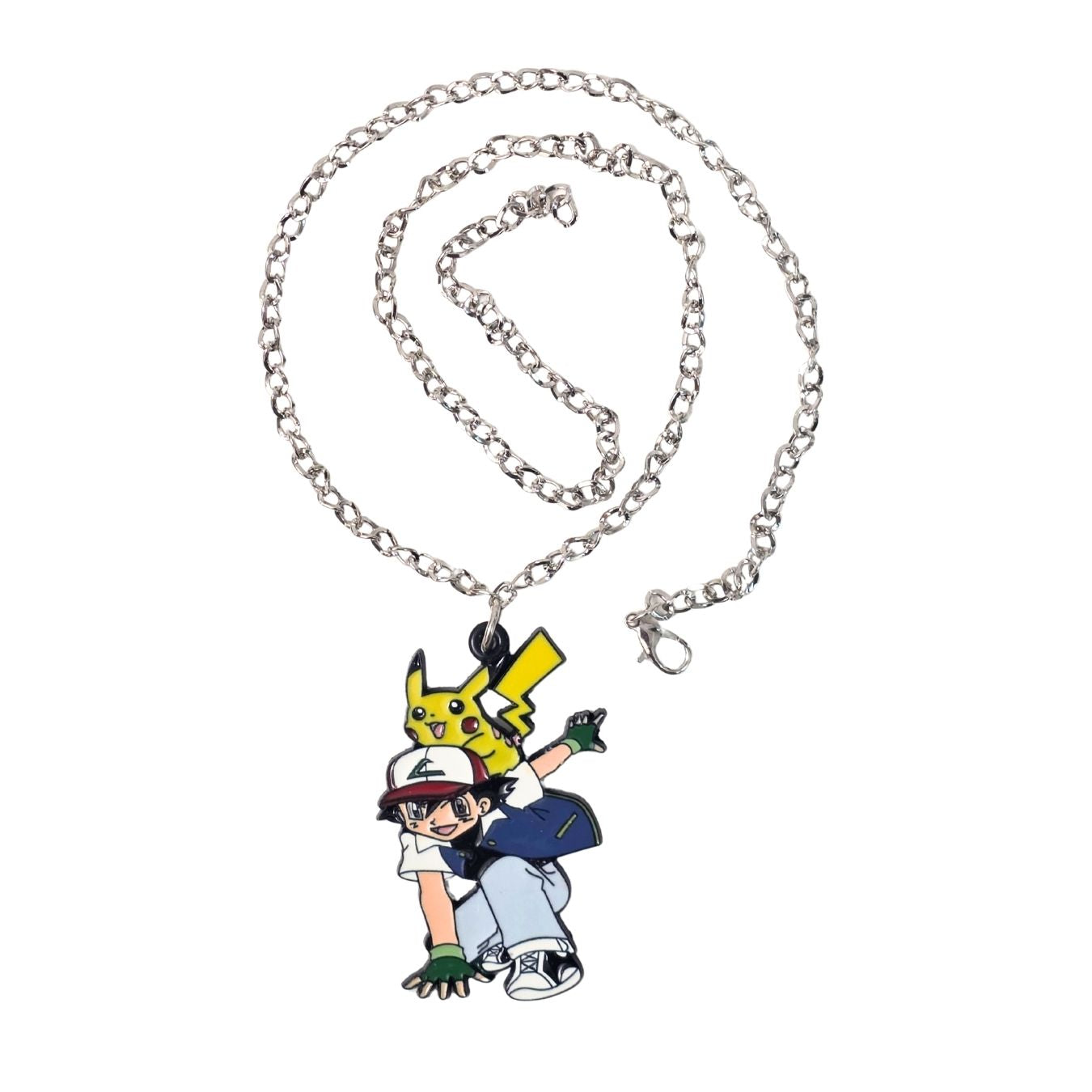 Ash Ketchum and Pikachu - Metal Pendant Necklace | Pokemon