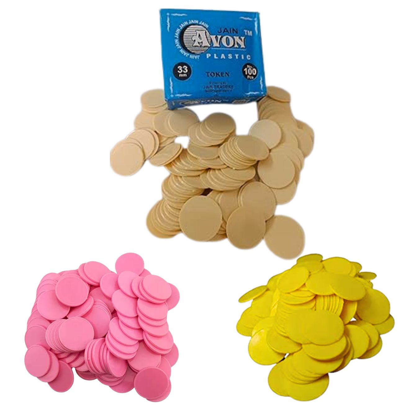 premium plastic game tokens 33 mm utility counters pack of 100 