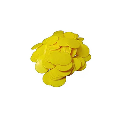 premium plastic game tokens 33 mm utility counters pack of 100 yellow