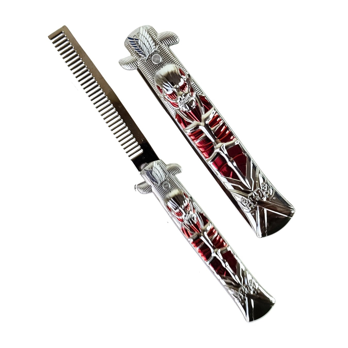 foldable snap open comb 13 cm attack on titan