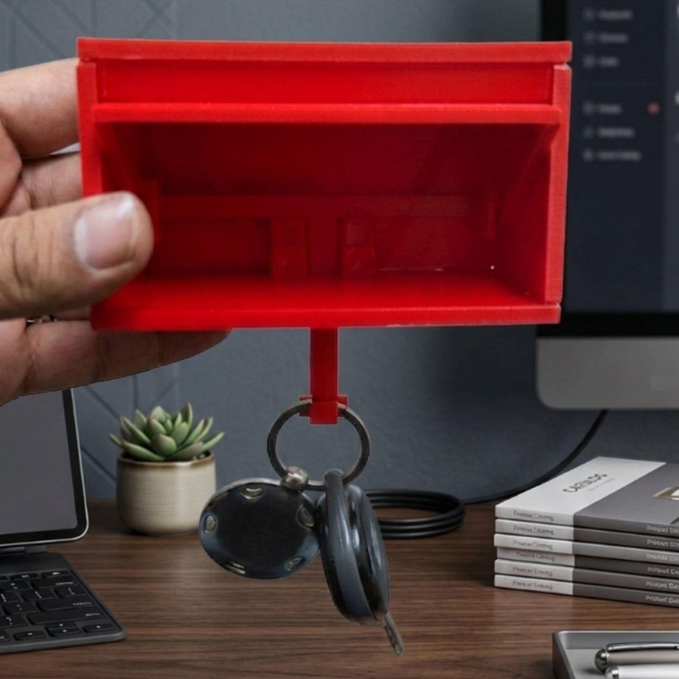Car Garage Keychain Holder (15 x 10 x 6) (select colour)
