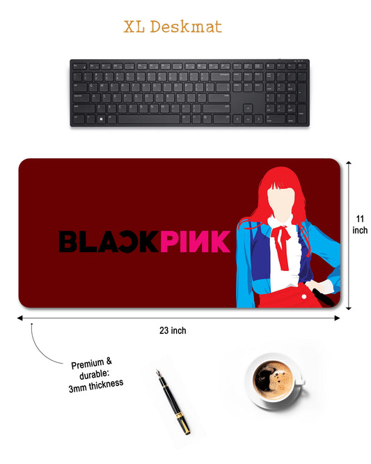 Black Pink - XXL Deskmat (60x28 cm)